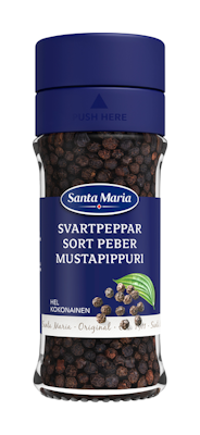 Santa Maria Mustapippuri kokonainen, purkki 35g