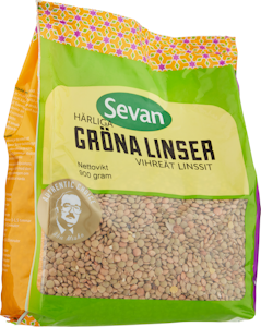 Sevan Vihreät linssit 900g