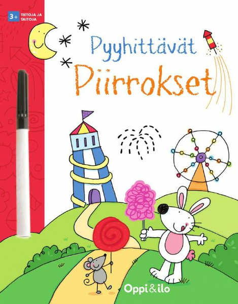Pyyhittävät Piirrokset -puuhakirja 3+