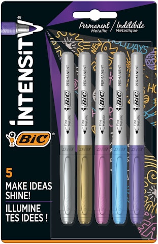 BIC Colour Intensity Marker metallivärit 5 kpl