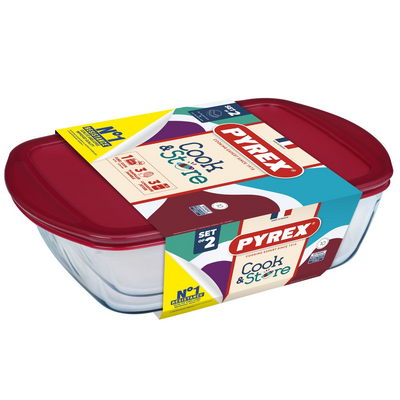 Pyrex Cook&Store vuokasetti 1,1L+2,5L