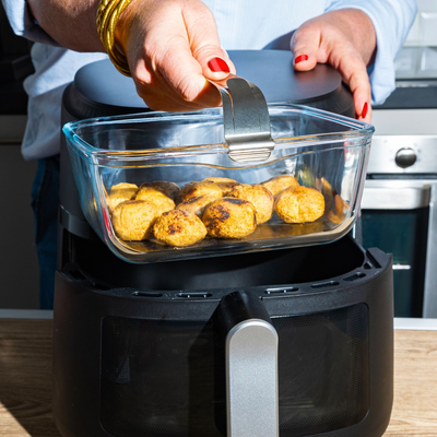 Pyrex Air fryer Single syvä vuoka 18x20cm/2L + kahva