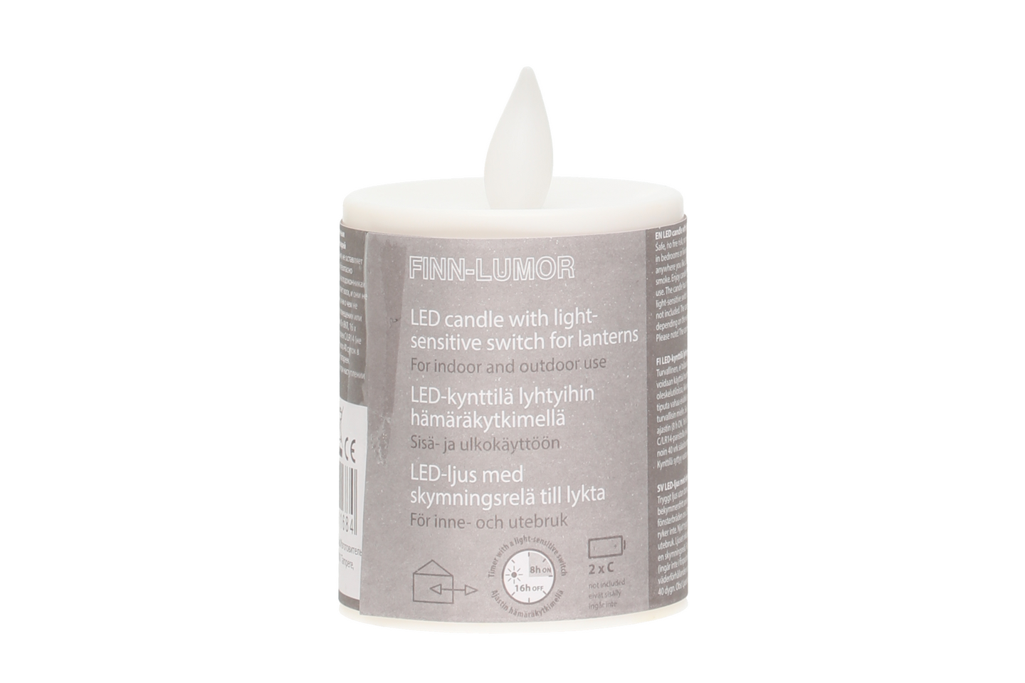 Finnlumor LED-lyhtykynttilä hämäräkytkimellä