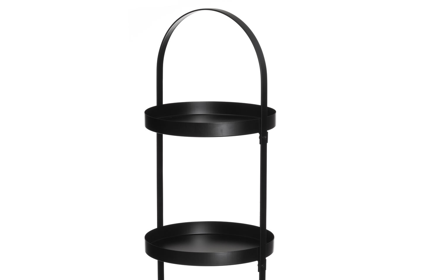4Living teline metallia kahvalla musta 73 cm