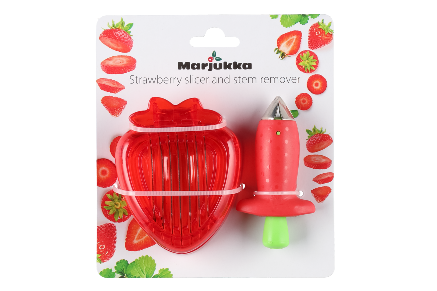 Marjukka Leikkuri ja kannanpoistaja mansikalle