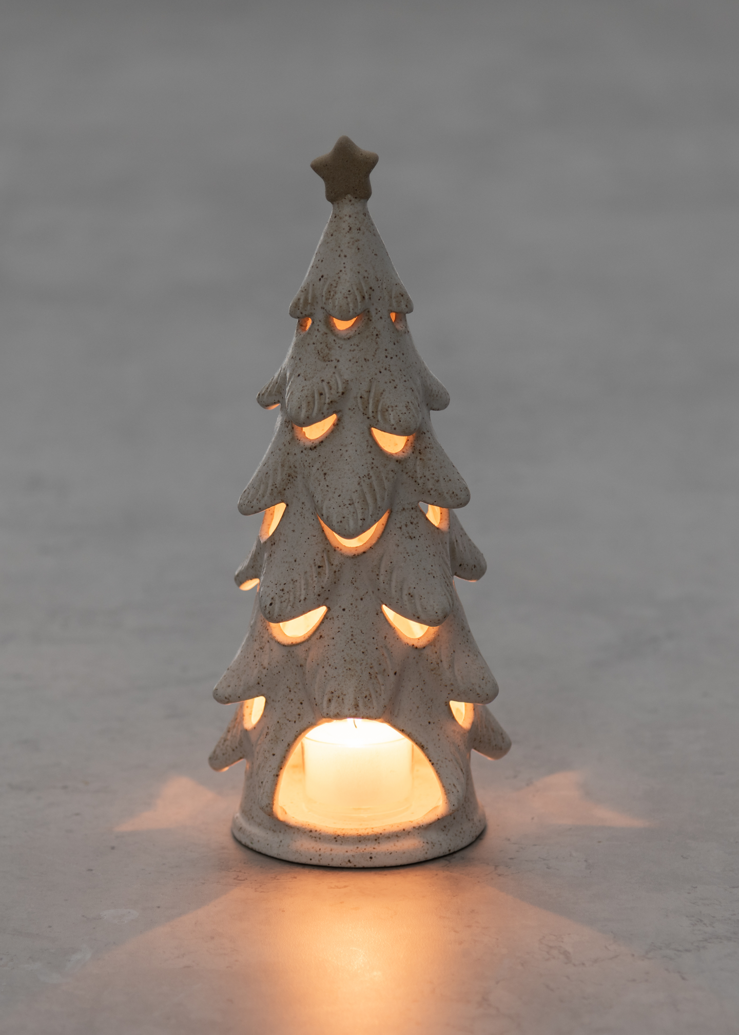 4Living kuusi kynttilälyhty keraaminen 25 cm