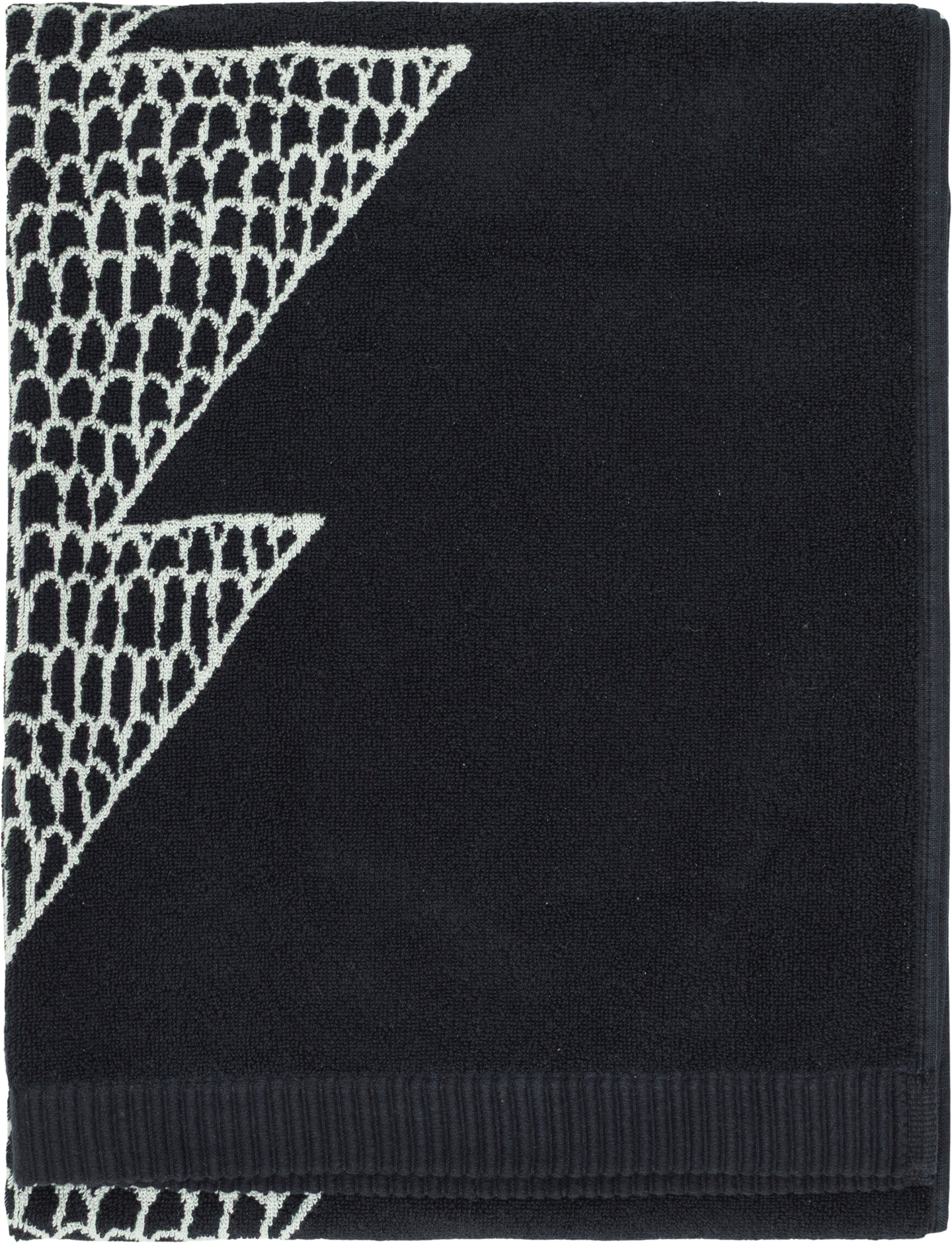 Marimekko Kuusikossa kylpypyyhe 70x140 cm musta-valkoinen