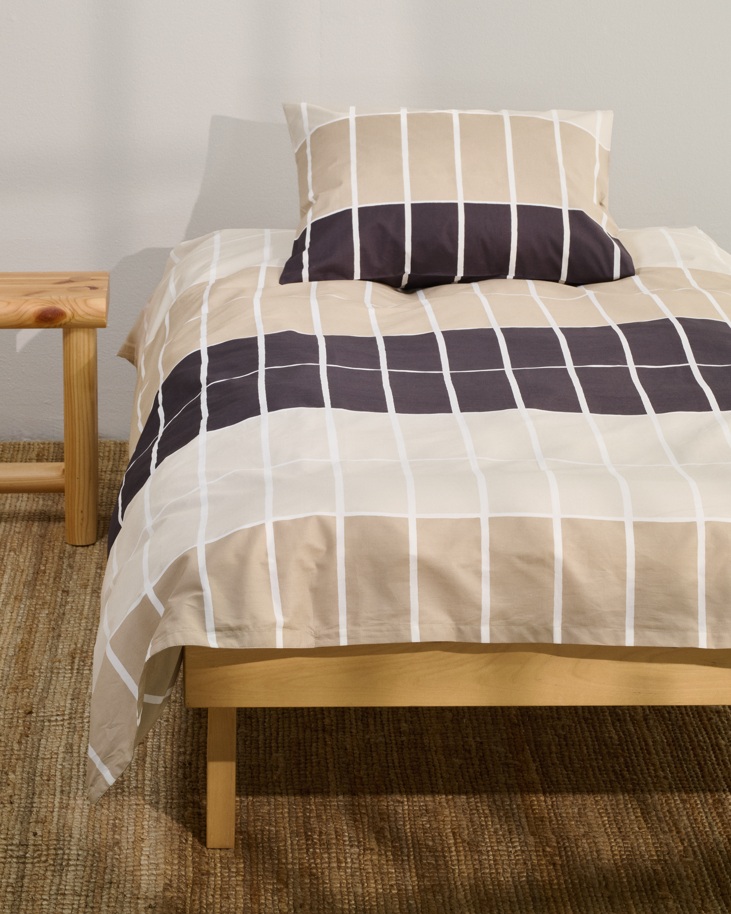 Marimekko Tiiliskivi pussilakanasetti 150x210 cm beige