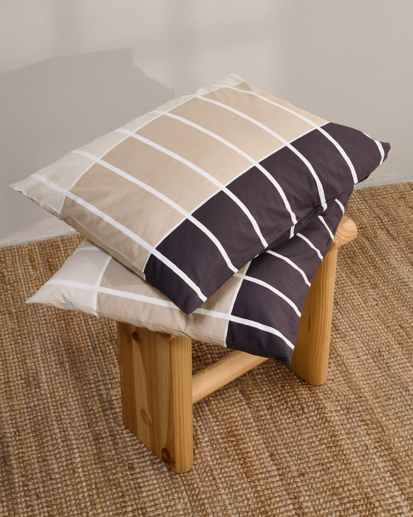 Marimekko Tiiliskivi tyynyliinasetti 50x60 cm beige 2 kpl/pakkaus
