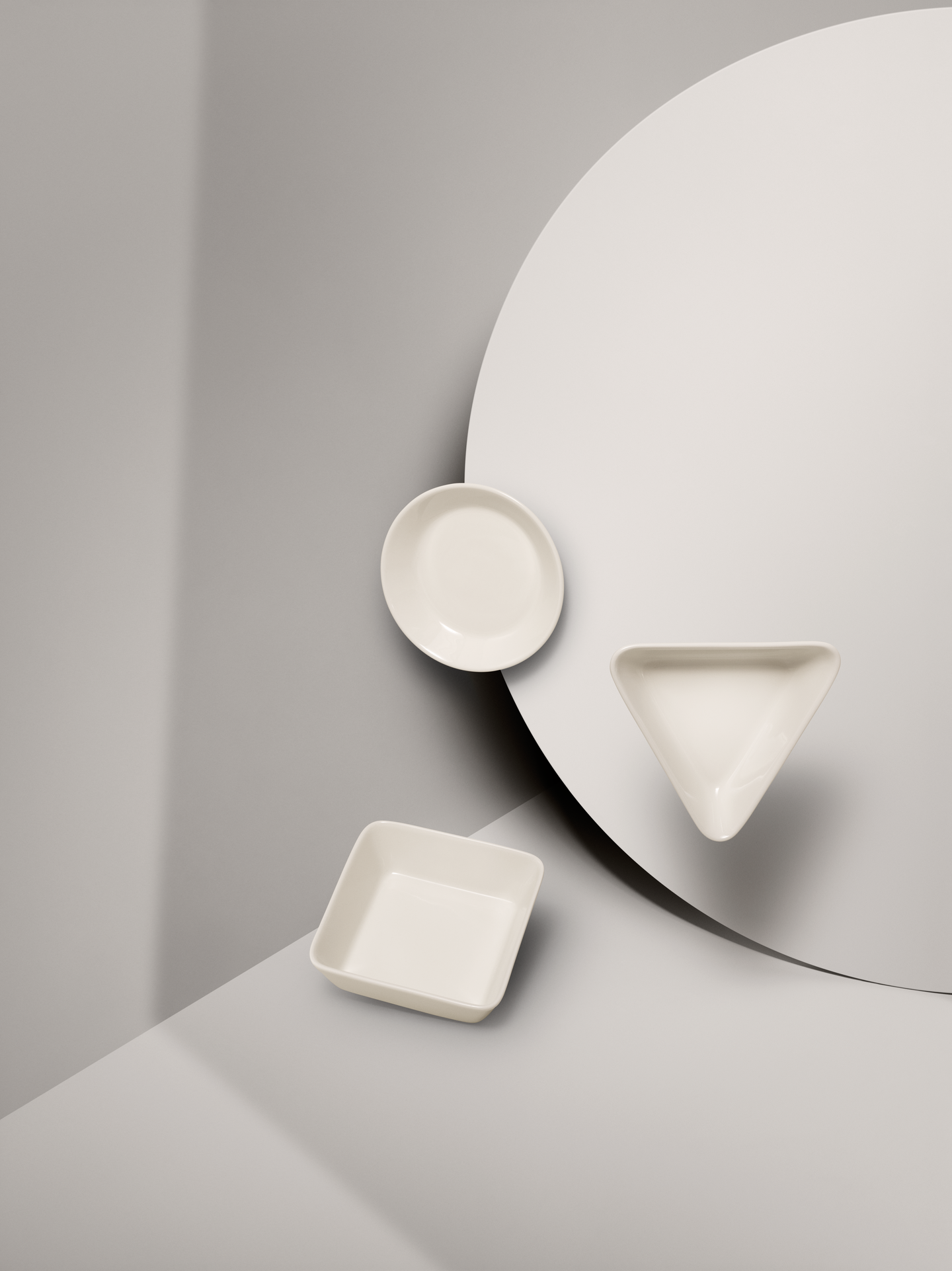 Teema mini tarjoilusetti 3 kpl valkoinen