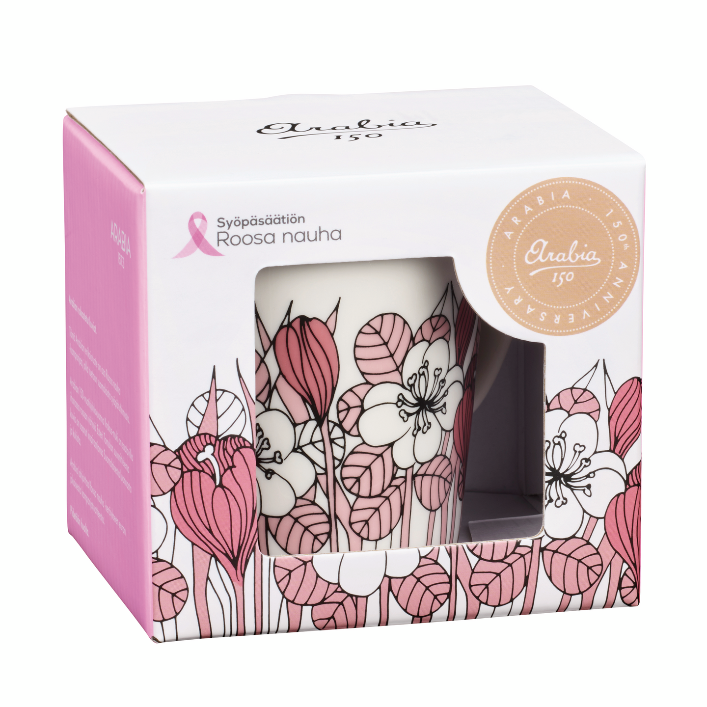 Arabia Krokus muki 0,3 l Roosa nauha
