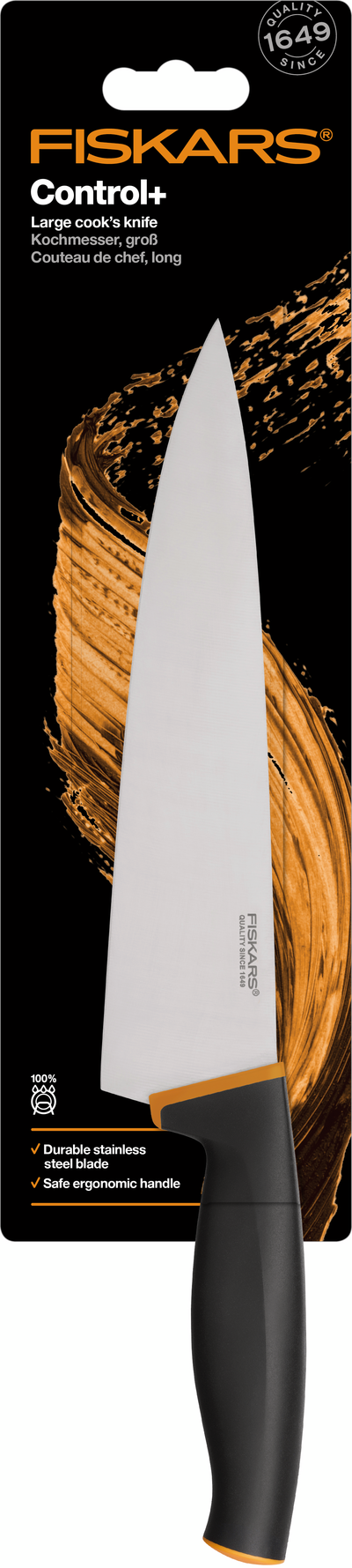 Fiskars Control+ iso kokinveitsi