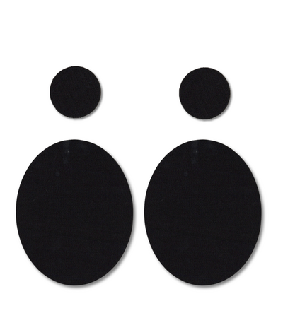 Vaatelaastari FabPatch Merino Black 4kpl