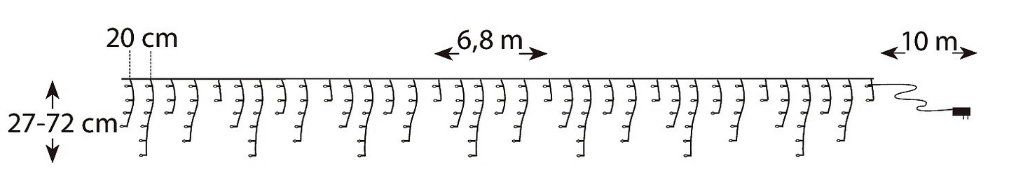 Airam Led jääpuikkosarja 6,8 m