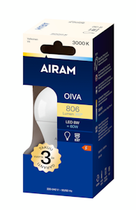 Airam Oiva LED vakio E27 806lm opal