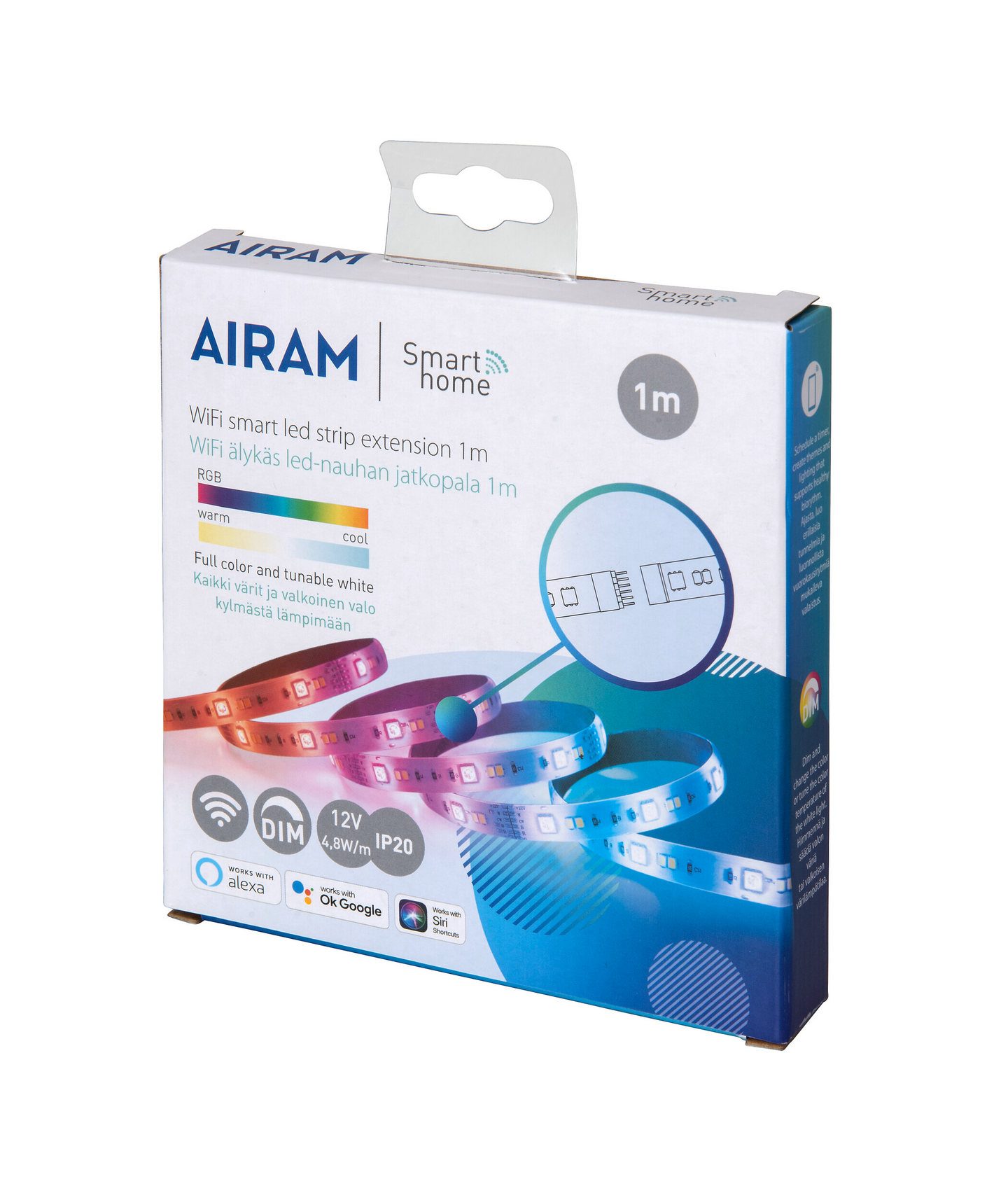 Smart Strip 1m 12V jatkop. RGB-TW827-865