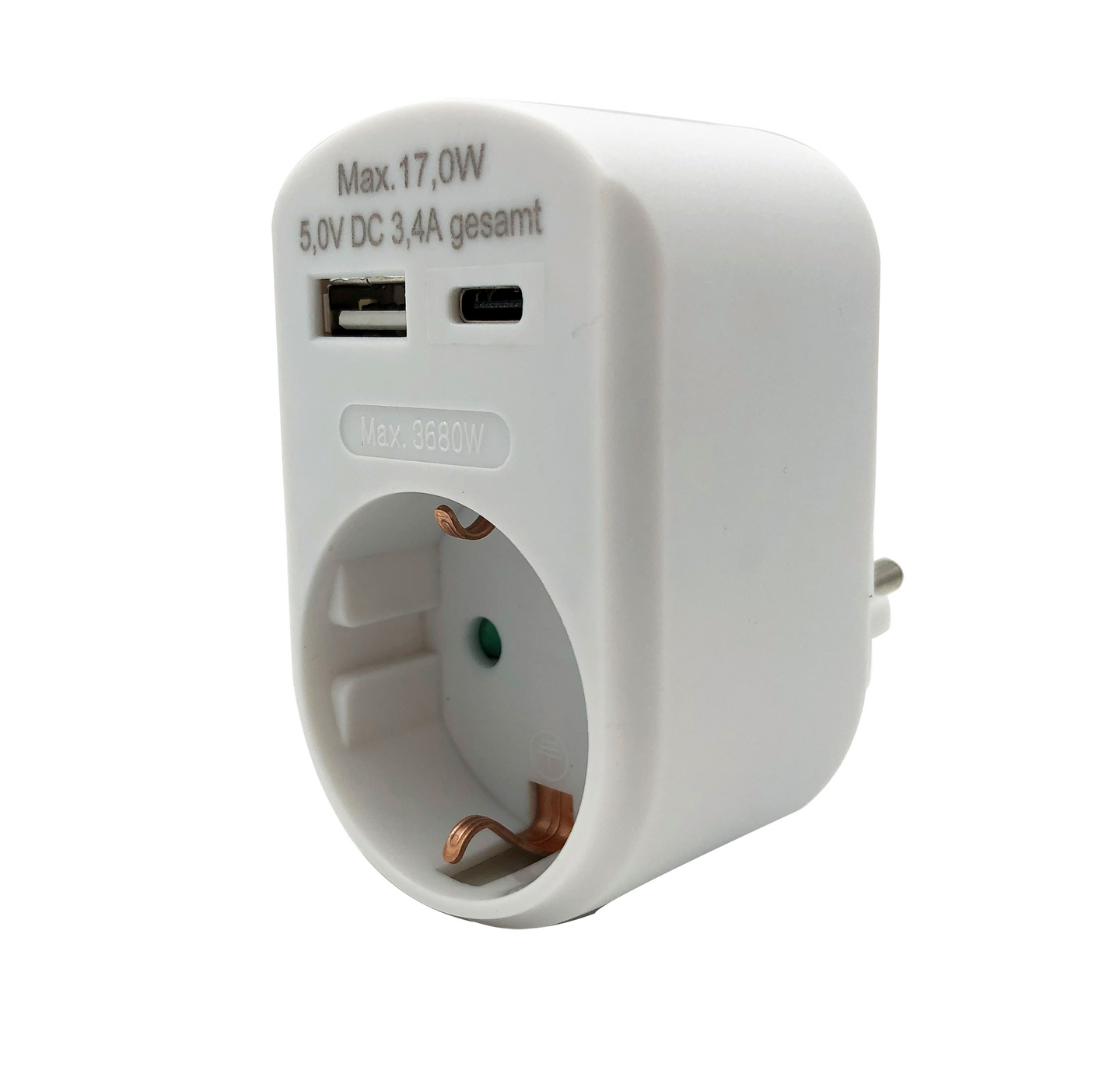 Airam Roosa nauha pistoke USB C+A