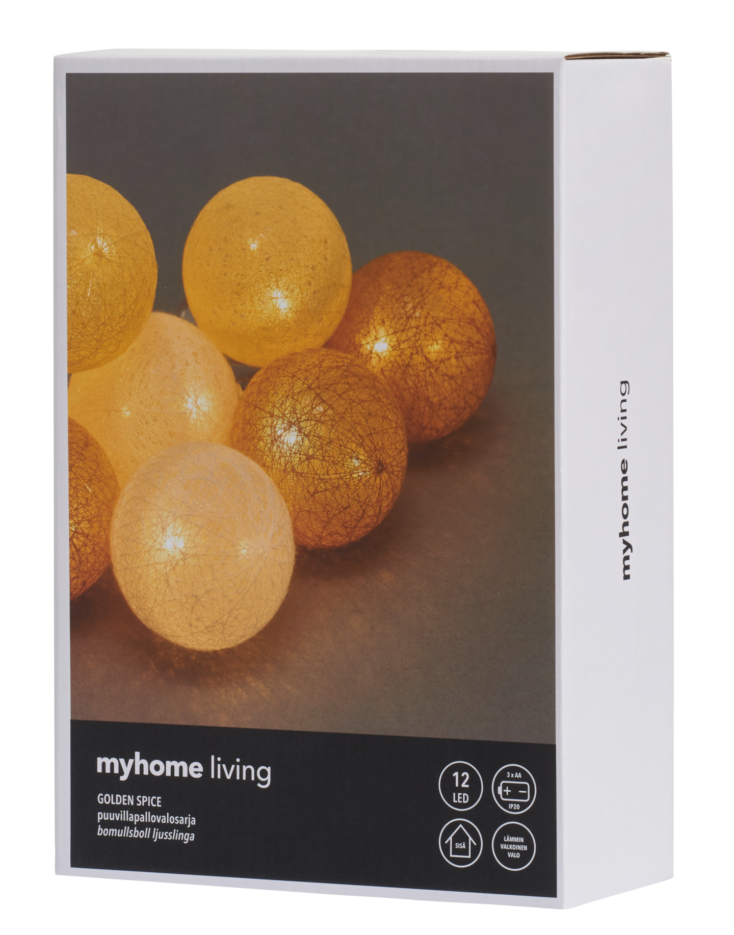 myhome Golden Spice pallovalosarja 12LED
