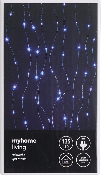 myhome valoverho hopealanka 135LED