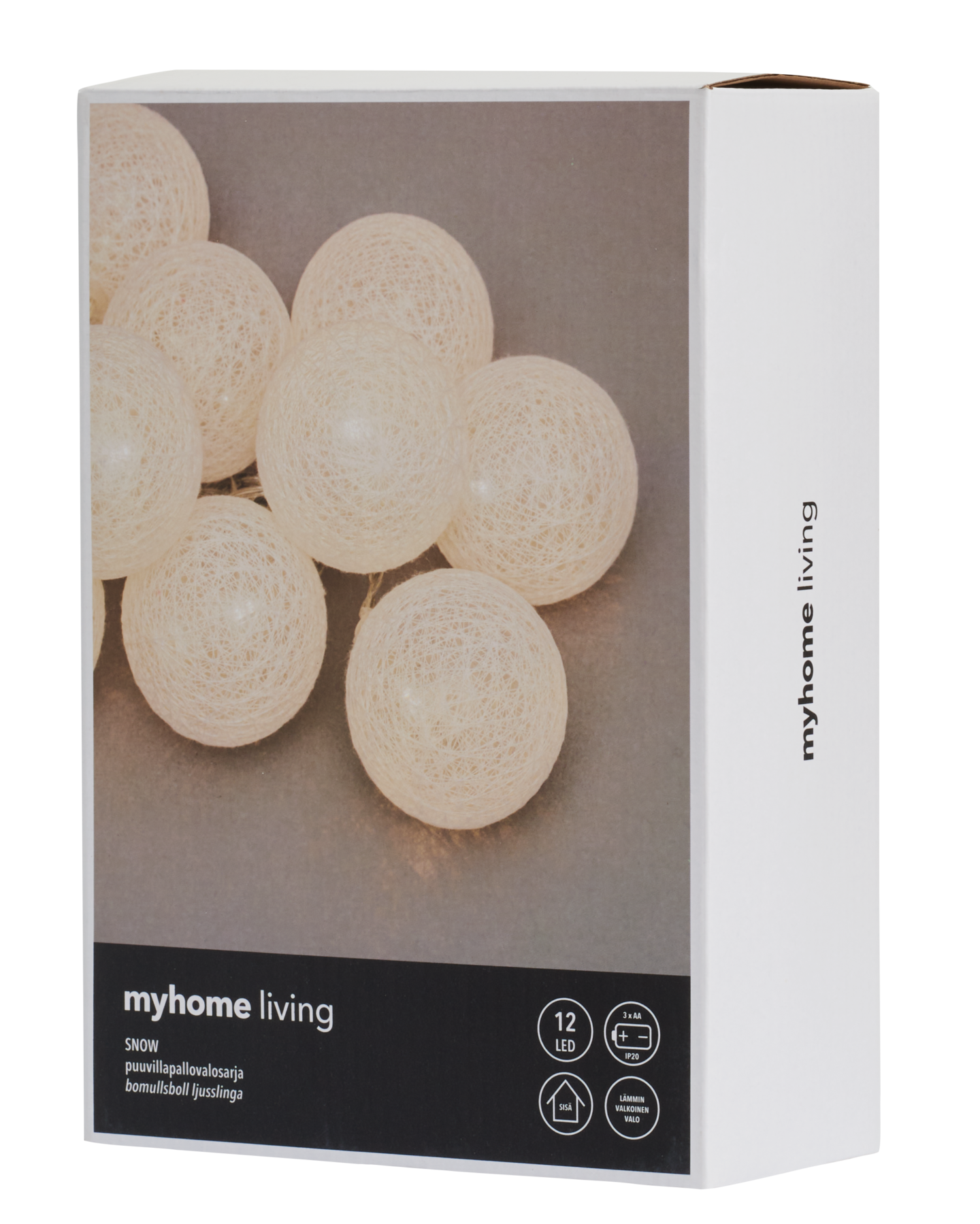 myhome Snow pallovalosarja 6cm 12LED