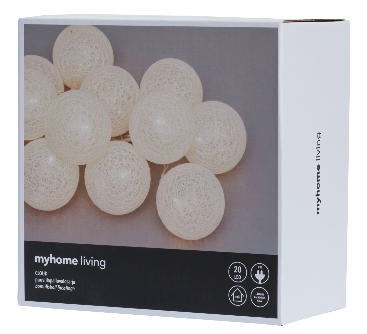 myhome Cloud pallovalosarja 6 cm 20LED