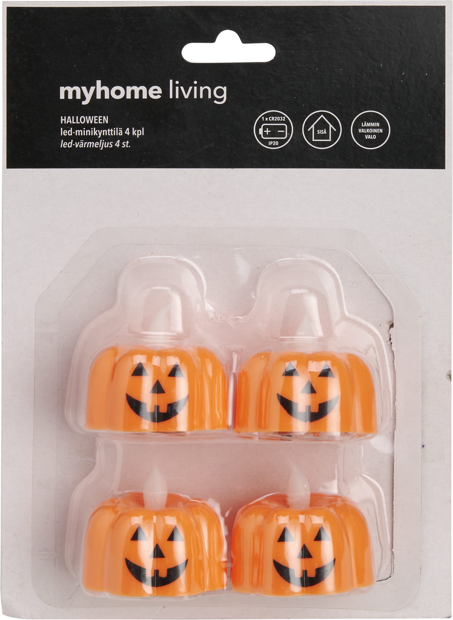 myhome Halloween LED-minikynttilä 4kpl