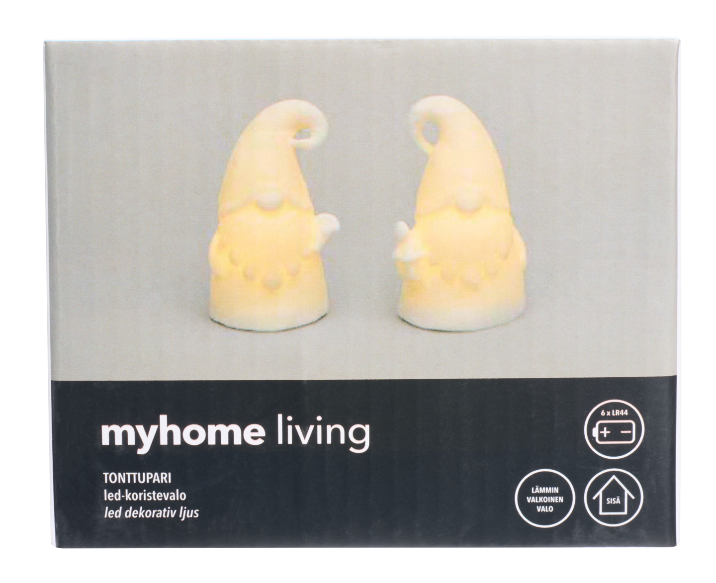 myhome tonttupari led-koristevalo 9cm