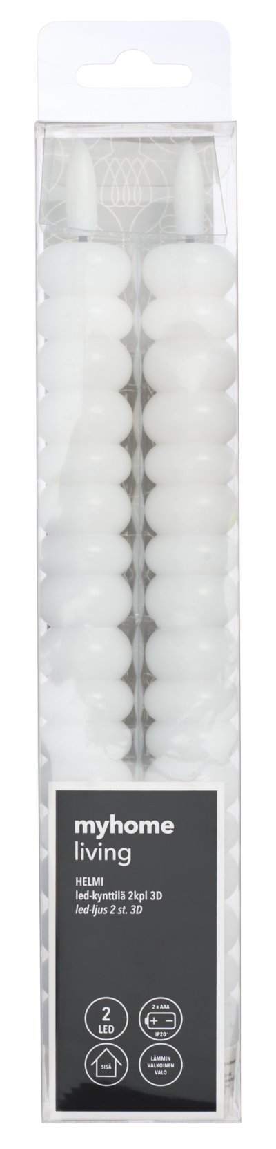 myhome Helmi led-kynttilä 2 kpl 25,5 cm