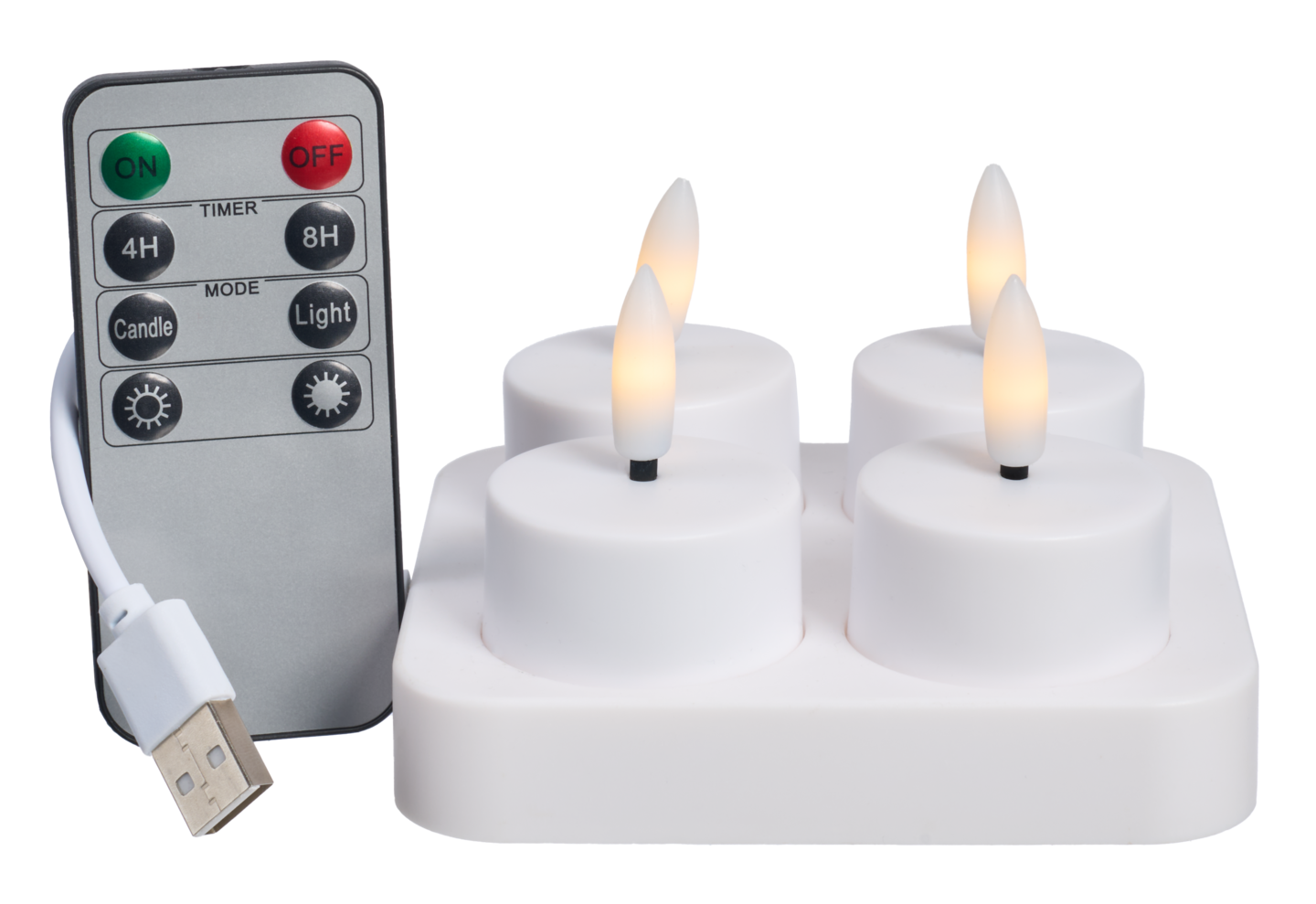 myhome ladattava led-kynttiläsetti