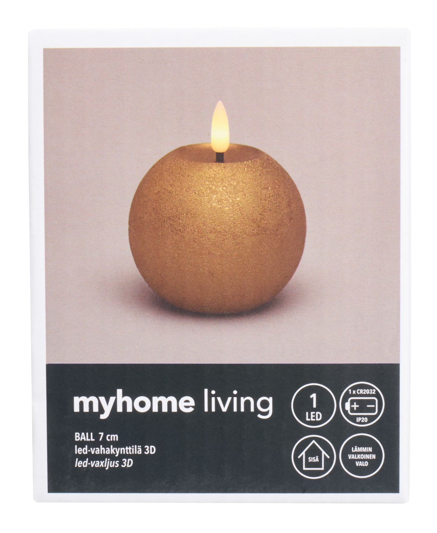 myhome led-vahakynttilä kulta S