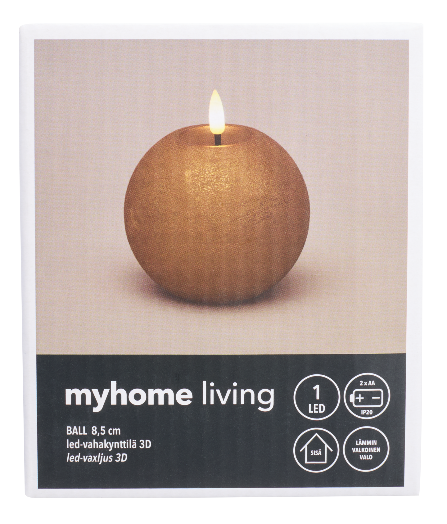 myhome led-vahakynttilä kulta L