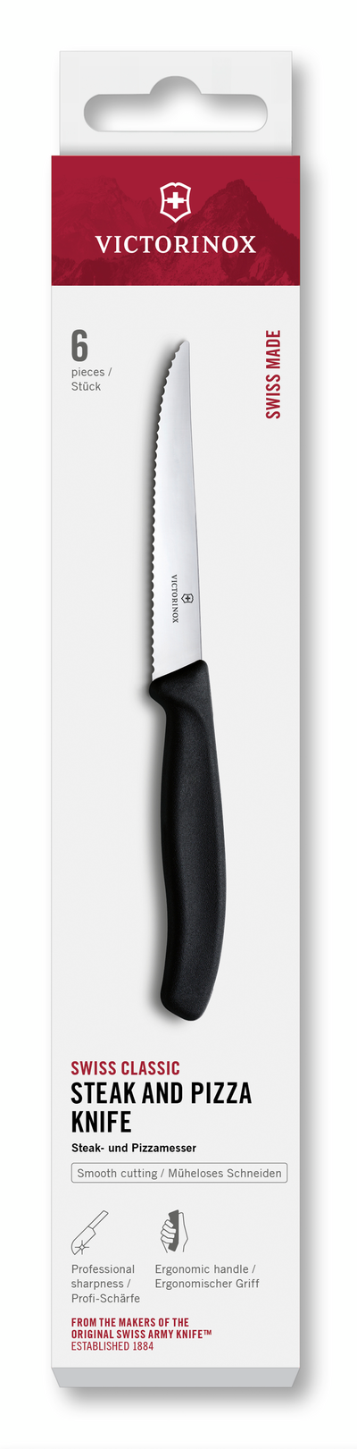 Victorinox pihviveitset 11 cm 6 kpl musta