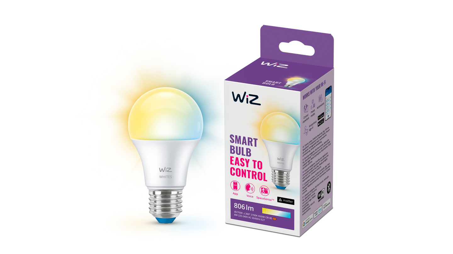 WiZ LED vakiolamppu 8W E27 TW 806lm 2700-6500K