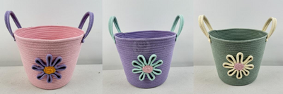 Puuvillakori kukka 25 cm lajitelma