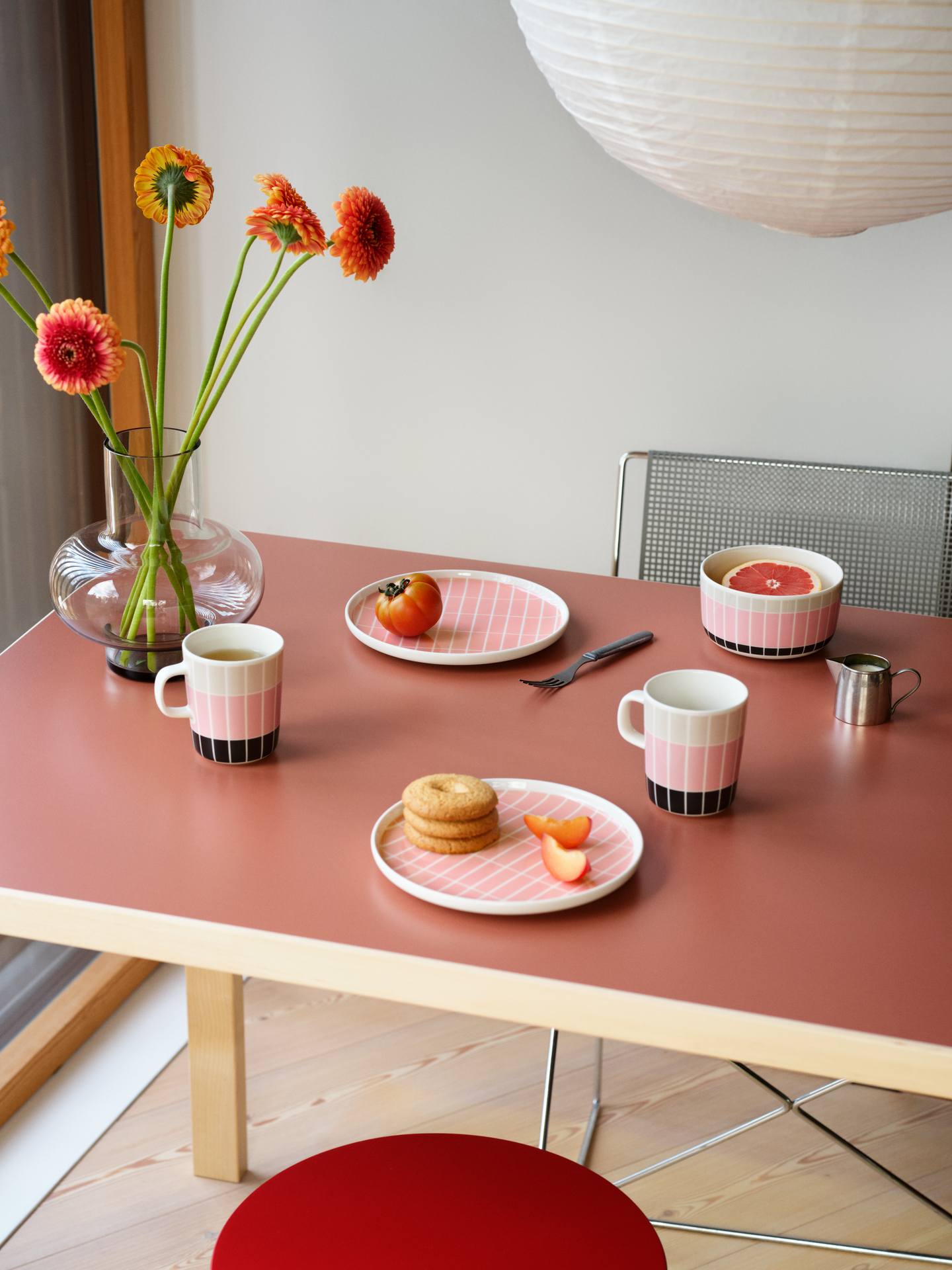 Marimekko Tiiliskivi muki 2,5 dl vaaleanpunainen