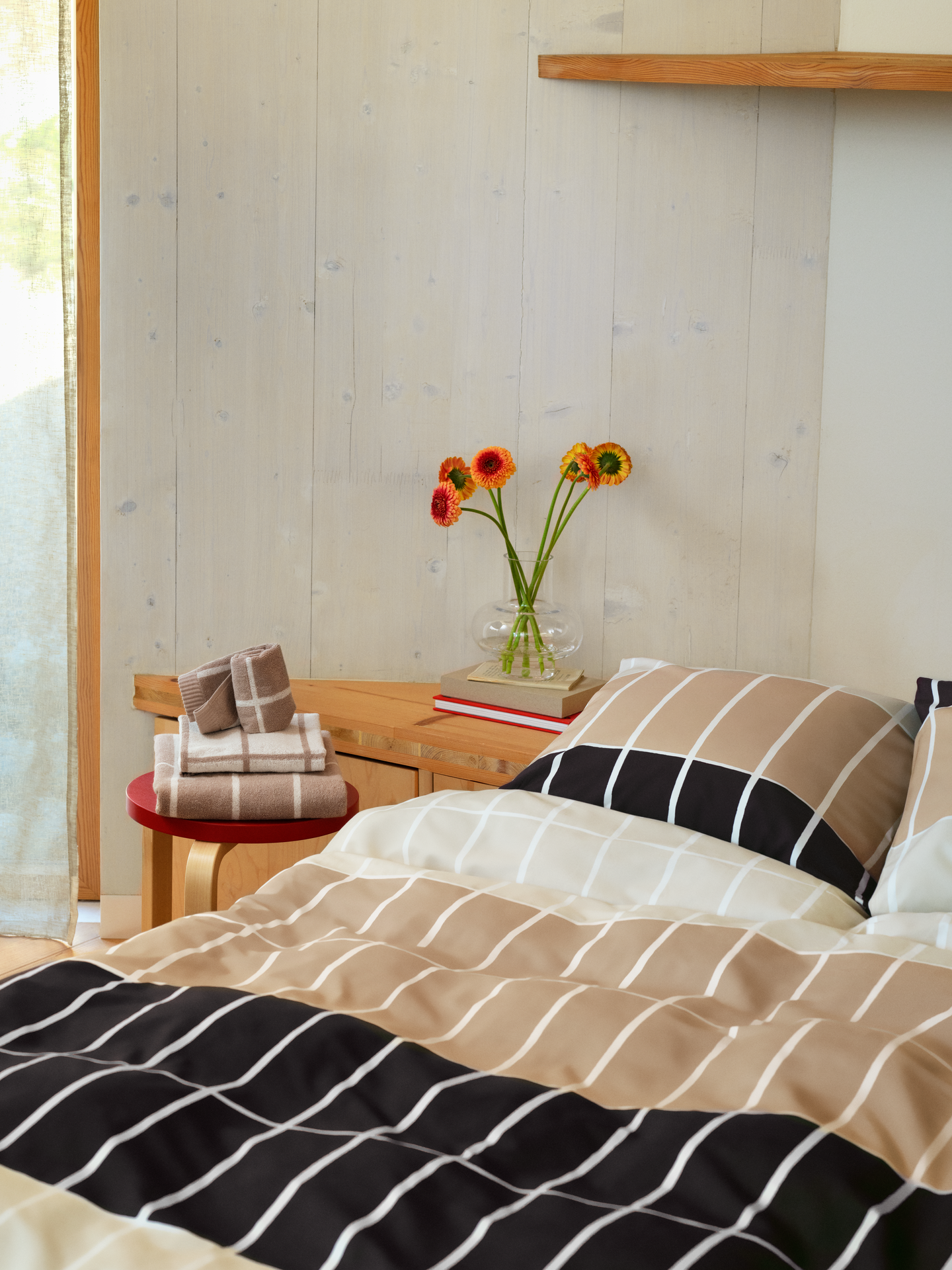 Marimekko Tiiliskivi pussilakanasetti 150x210 cm beige