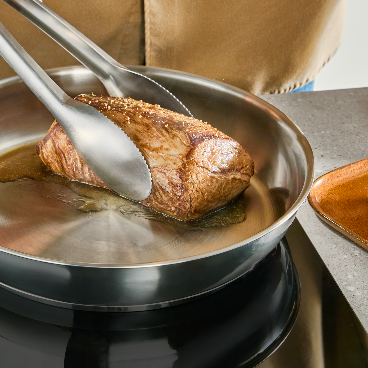 Tefal Emotion Plus teräspaistinpannu 28 cm