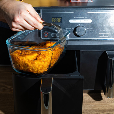 Pyrex Air fryer Dual syvä vuoka 20x14cm/1,5L + kahva