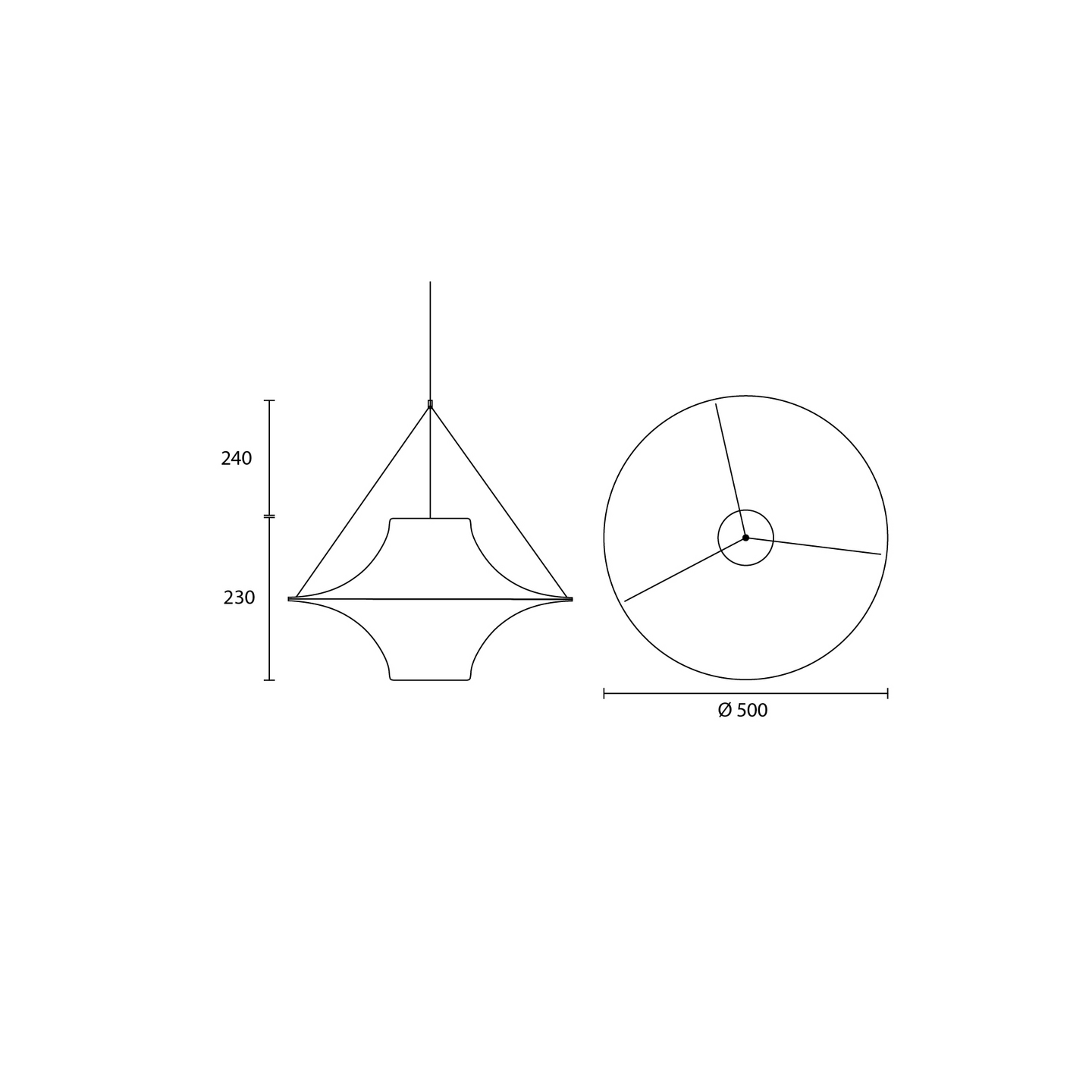 Innolux Lokki 500 riippuvalaisin E27 max12W