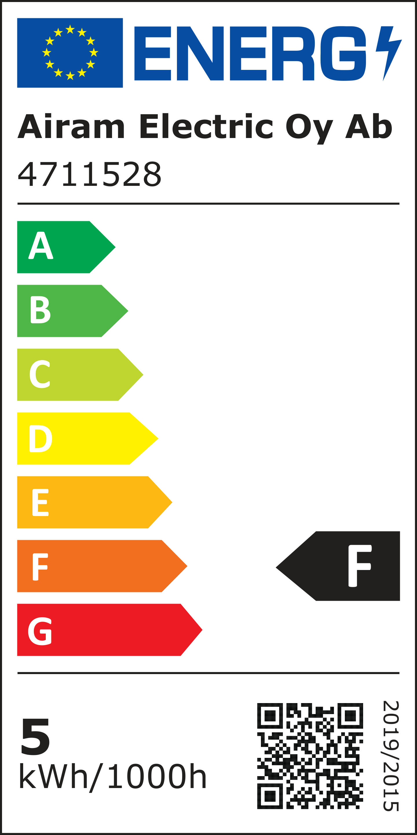 Airam LED saunalamppu E27 470lm