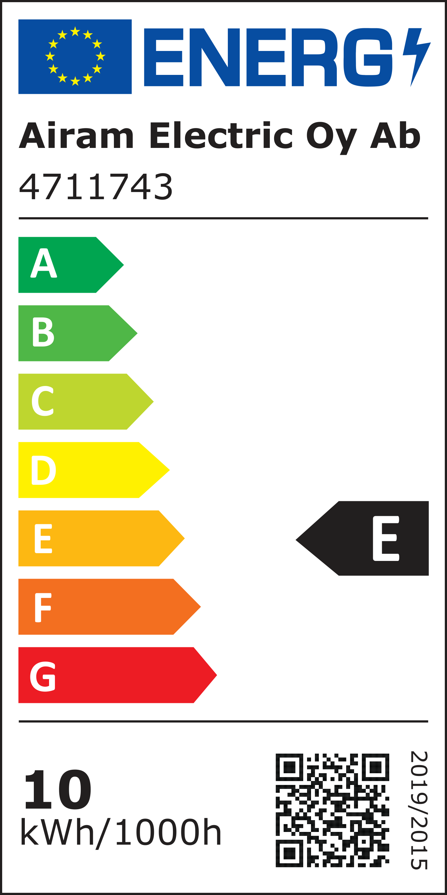 Airam LED tubular E27 1055lm 840
