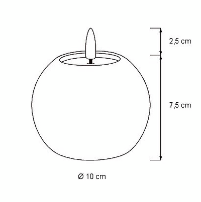 Airam Onoo solar kynttilä 10 cm valkoinen