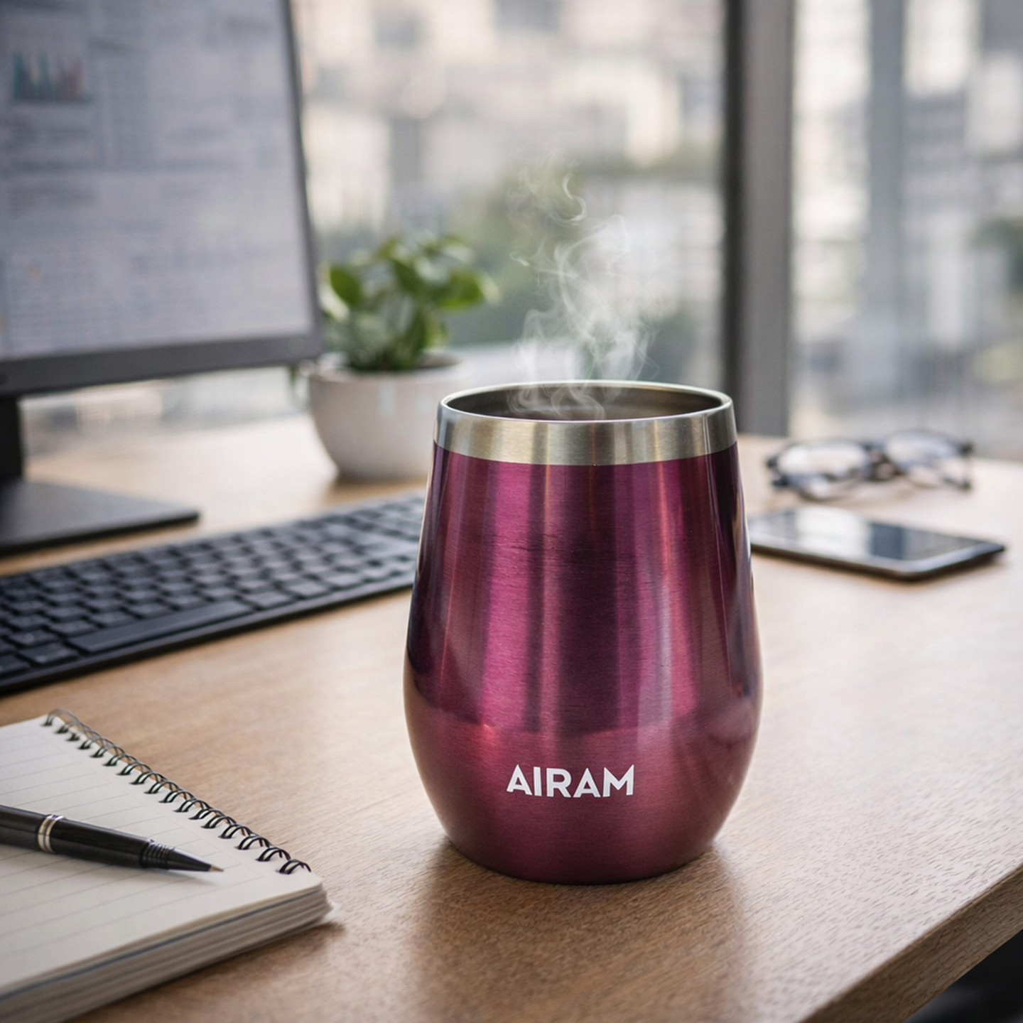 Airam Roosa nauha teräsmuki 0,3 l