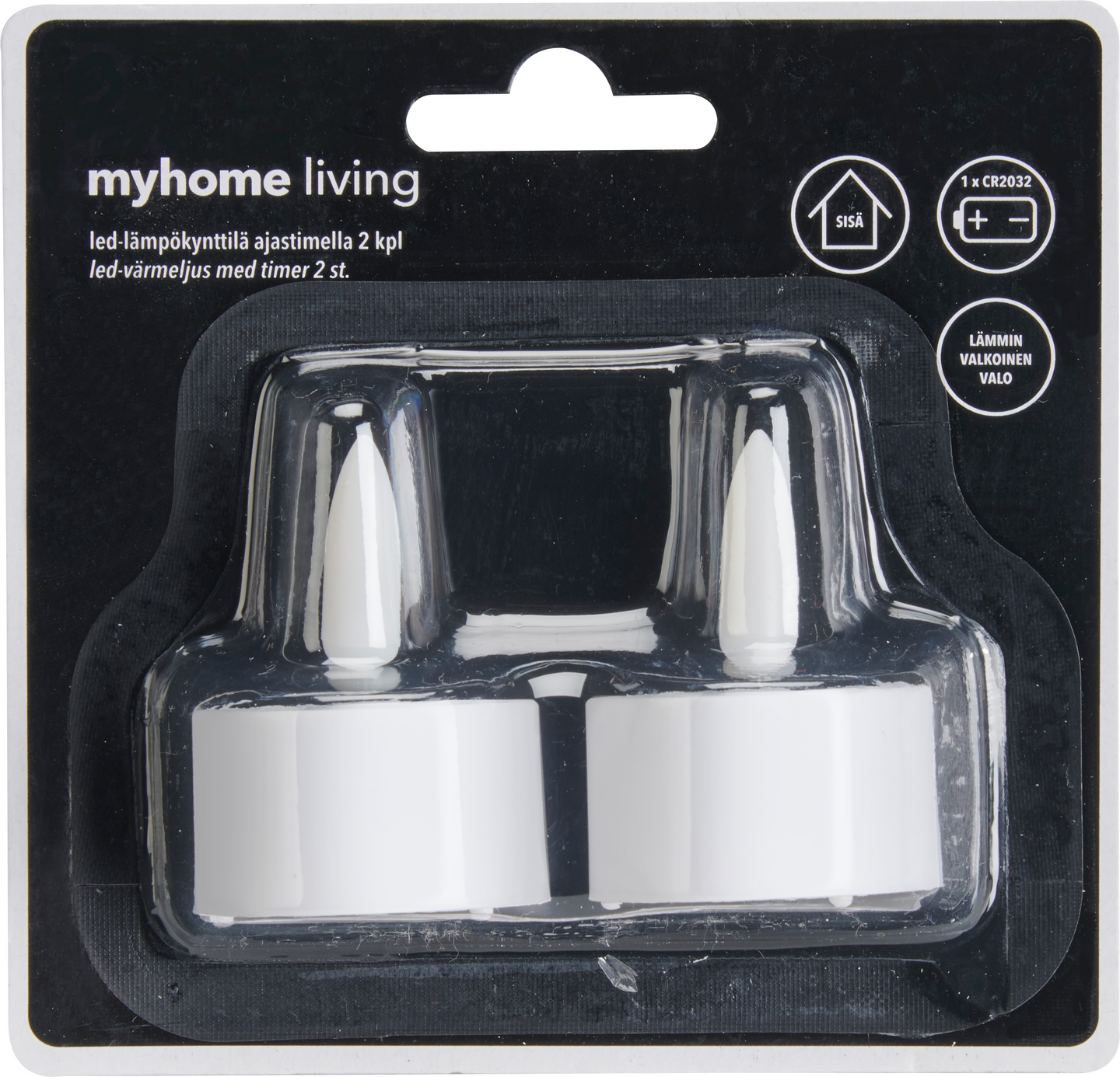 myhome LED-lämpökynttilä 2kpl ajastin