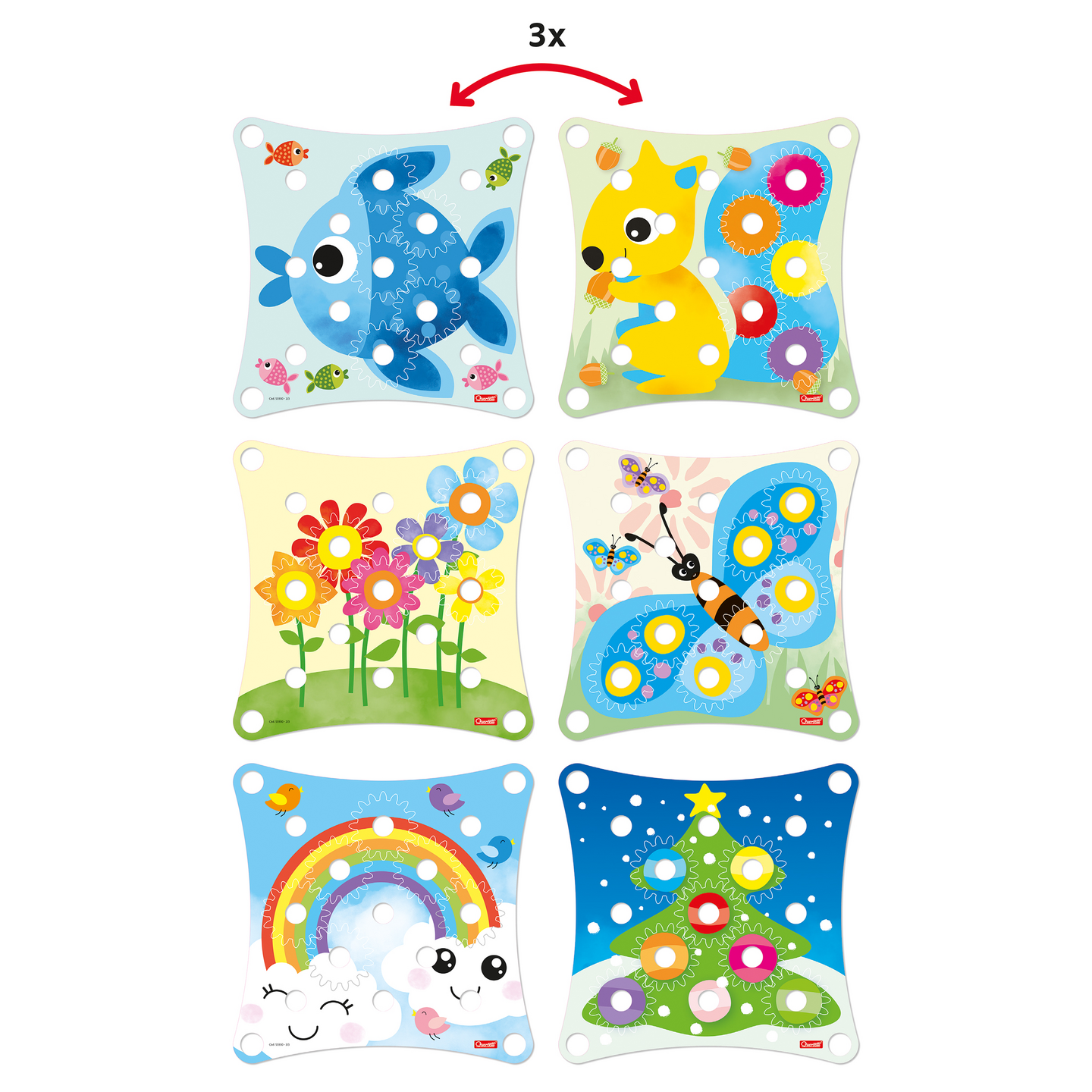 Quercetti Peggy Gears -leikkisetti, 13 osaa