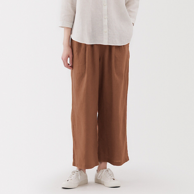 MUJI naisten väljät pellavahousut