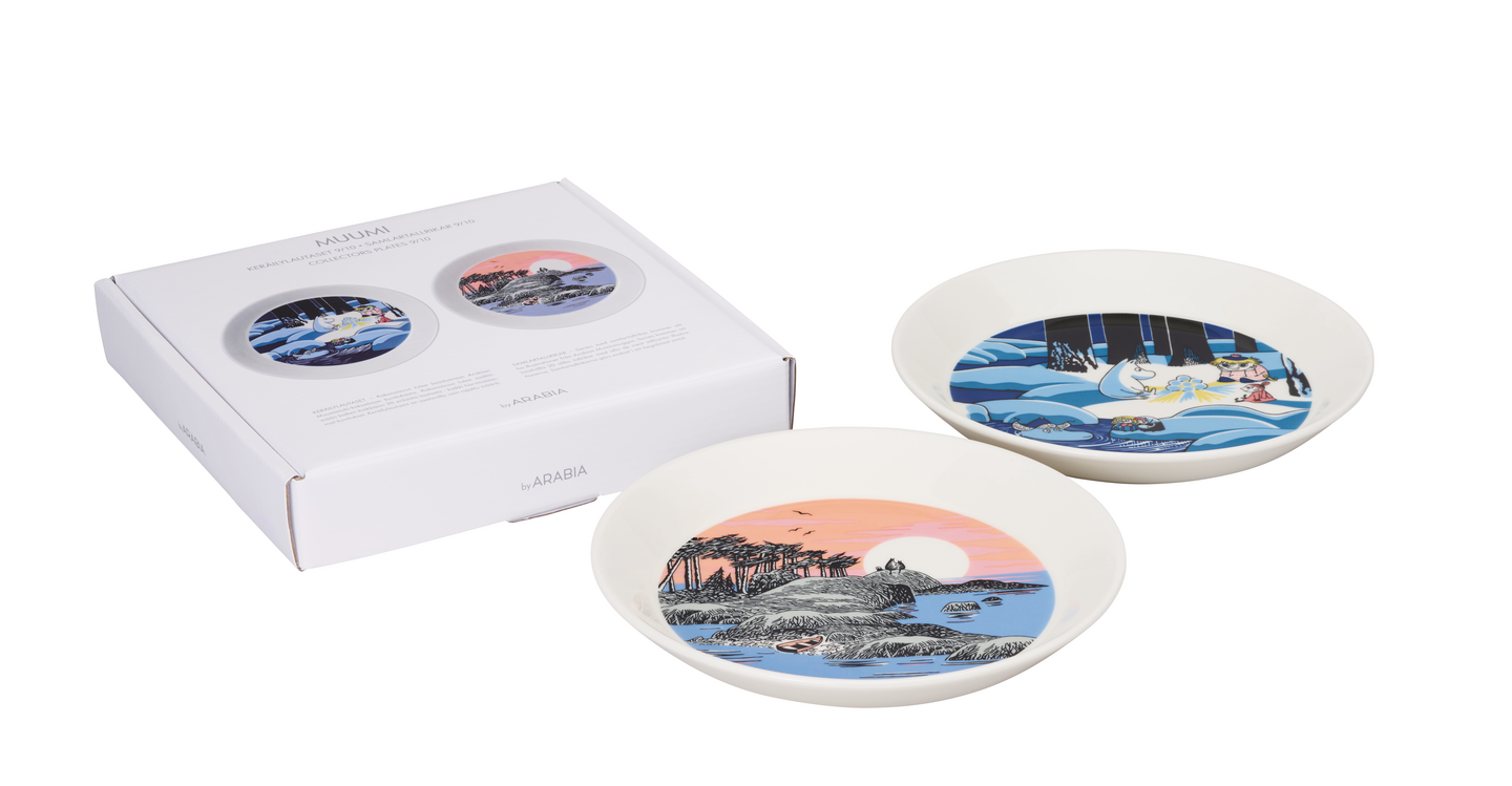 Arabia Muumi lautassetti 19 cm Lumilyhty & Muumi