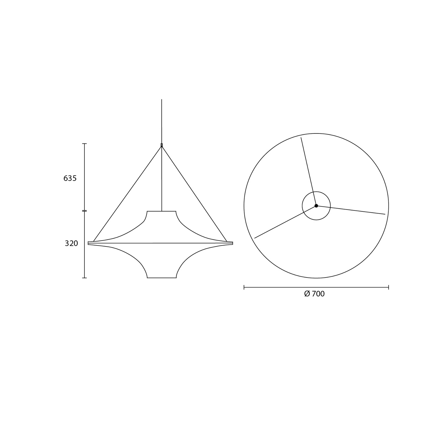 Lokki 700 riippuvalaisin E27 max 14W