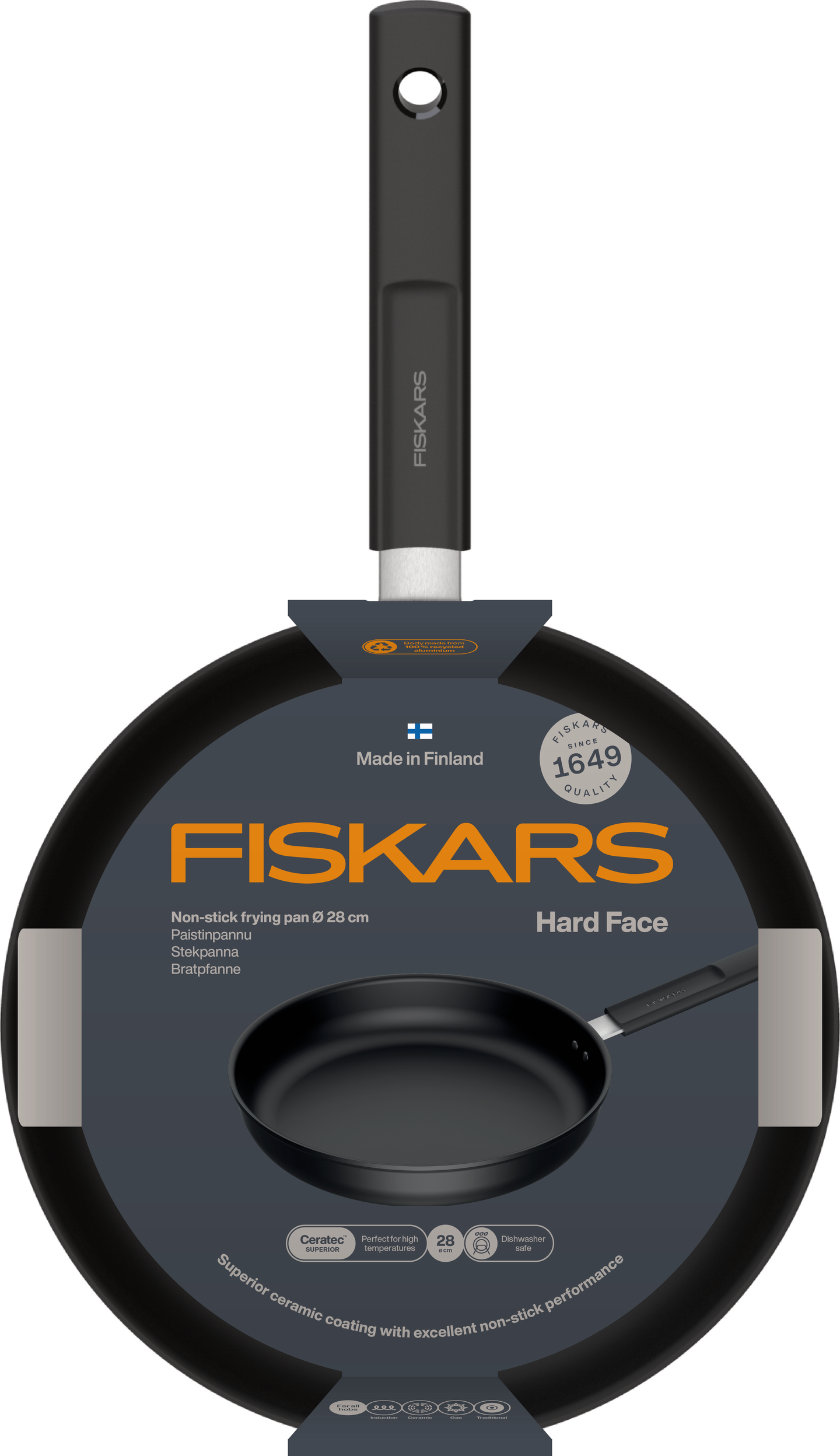 Fiskars Hard Face paistinpannu 28 cm