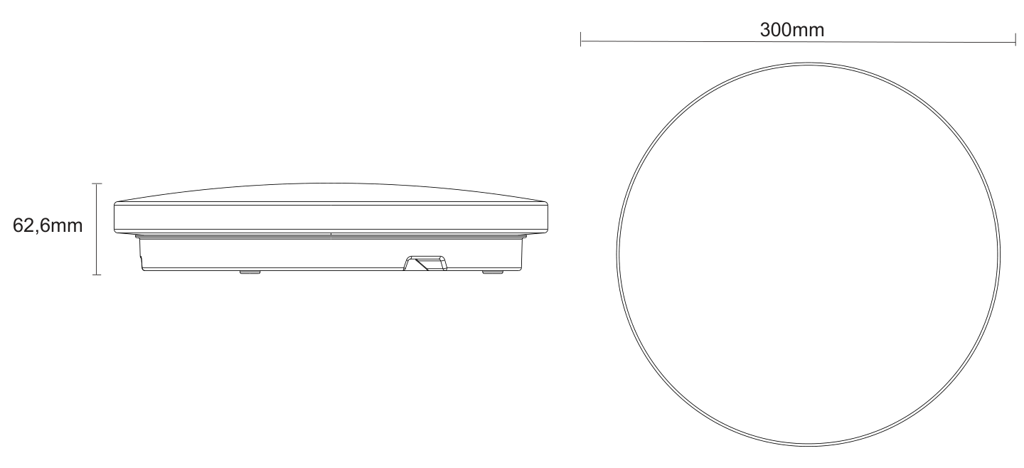 Airam Gaia Slim R300 LED-plafondi 15W 3CCT 3-step himmennettävä